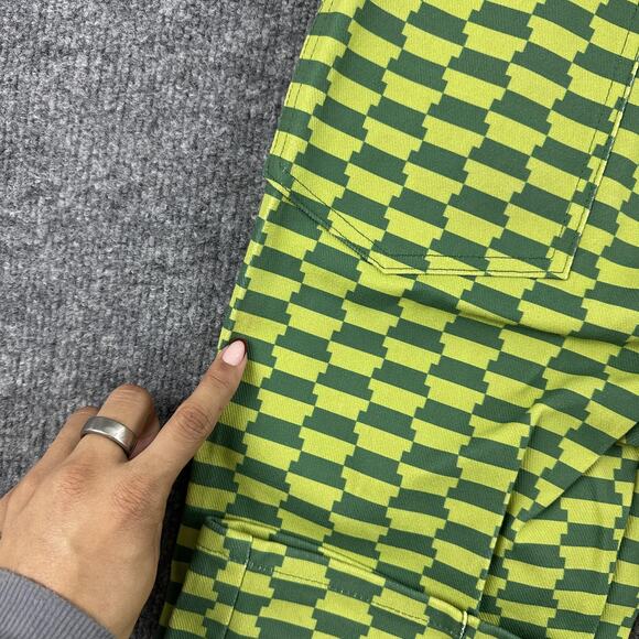 Lisa Says Gah Jeans Women 26 Robyn Wide Leg Vintage Rug Bocce Court Geometric - Picture 7 of 16